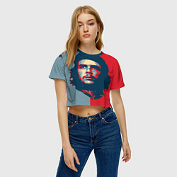 Футболка 3D укороченная женская Che Guevara, цвет: 3D-принт — фото 2
