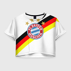 Футболка 3D укороченная женская FC Bayern: Germany, цвет: 3D-принт