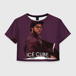 Футболка 3D укороченная женская Ice Cube: LA, цвет: 3D-принт