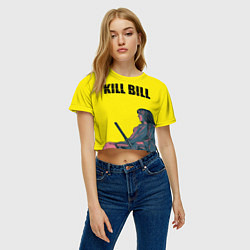 Футболка 3D укороченная женская Kill Bill, цвет: 3D-принт — фото 2