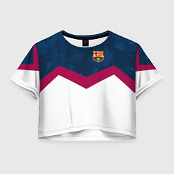 Футболка 3D укороченная женская Barcelona FC: Sport, цвет: 3D-принт