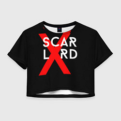 Футболка 3D укороченная женская Scarlxrd Logo, цвет: 3D-принт