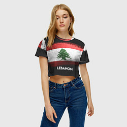 Футболка 3D укороченная женская Lebanon Style, цвет: 3D-принт — фото 2
