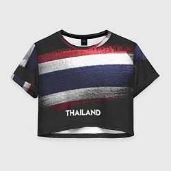Футболка 3D укороченная женская Thailand Style, цвет: 3D-принт