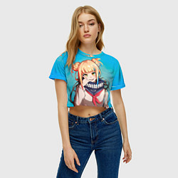 Футболка 3D укороченная женская My Hero Academia Himiko Toga, цвет: 3D-принт — фото 2