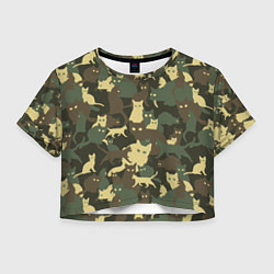 Женский топ Кошачий камуфляж