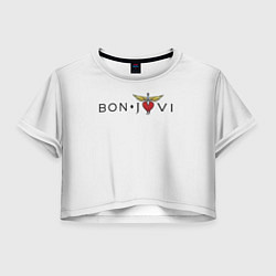 Футболка 3D укороченная женская Bon Jovi, цвет: 3D-принт