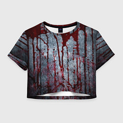 Женский топ Кровь на металле текстура