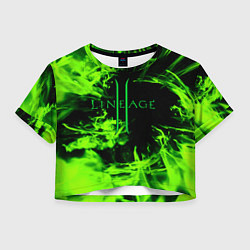 Футболка 3D укороченная женская LINEAGE 2, цвет: 3D-принт
