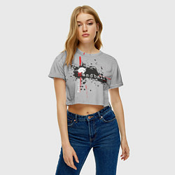 Футболка 3D укороченная женская Handball, цвет: 3D-принт — фото 2