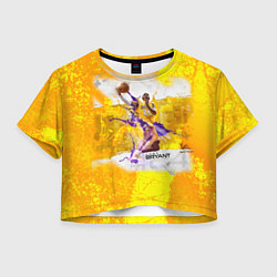 Футболка 3D укороченная женская Kobe Bryant, цвет: 3D-принт
