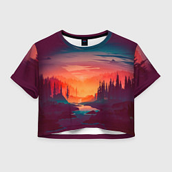 Женский топ Minimal forest sunset