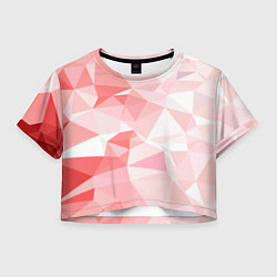 Футболка 3D укороченная женская Pink abstraction, цвет: 3D-принт