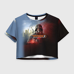 Футболка 3D укороченная женская The Division 2, цвет: 3D-принт