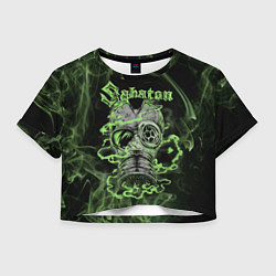 Футболка 3D укороченная женская Toxic Sabaton, цвет: 3D-принт