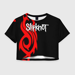 Футболка 3D укороченная женская Slipknot 7, цвет: 3D-принт