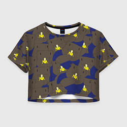 Футболка 3D укороченная женская РАК, цвет: 3D-принт