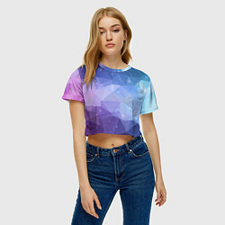 Футболка 3D укороченная женская КОСМОС, цвет: 3D-принт — фото 2