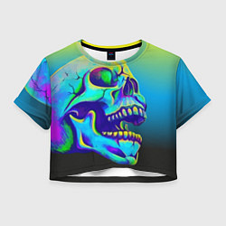 Женский топ Neon skull