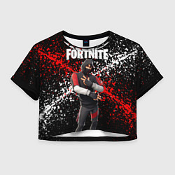 Футболка 3D укороченная женская Fortnite Ikonik, цвет: 3D-принт