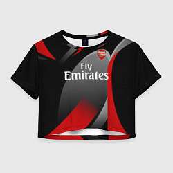 Футболка 3D укороченная женская ARSENAL UNIFORM, цвет: 3D-принт