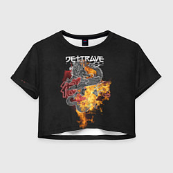 Футболка 3D укороченная женская Дети Rave China Town, цвет: 3D-принт