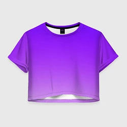 Футболка 3D укороченная женская Фиолетовый космос, цвет: 3D-принт