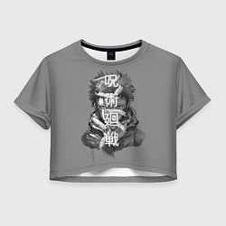 Футболка 3D укороченная женская JUJUTSU KAISEN ИТАДОРИ, цвет: 3D-принт