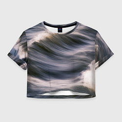 Футболка 3D укороченная женская Море волнуется, цвет: 3D-принт