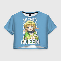 Футболка 3D укороченная женская Elf Queen, цвет: 3D-принт