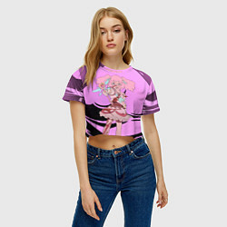Футболка 3D укороченная женская Sweat Mamika, цвет: 3D-принт — фото 2