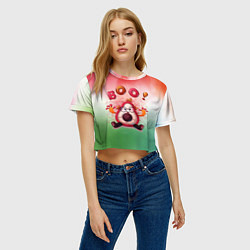 Футболка 3D укороченная женская Booo, цвет: 3D-принт — фото 2