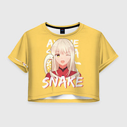 Футболка 3D укороченная женская The Snake Ayame Sohma, цвет: 3D-принт