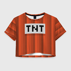 Футболка 3D укороченная женская TNT, цвет: 3D-принт
