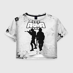 Футболка 3D укороченная женская Arma Арма,Tactical Simulator, цвет: 3D-принт