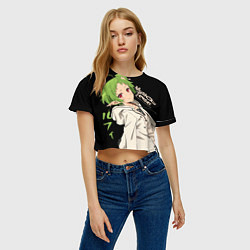 Футболка 3D укороченная женская Реинкарнация безработного - Сильфи, цвет: 3D-принт — фото 2