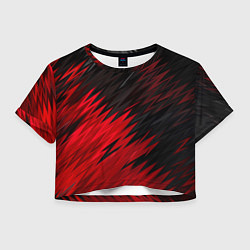 Женский топ ЧЁРНО КРАСНЫЕ КРАСКИ RED BLACK STRIPES