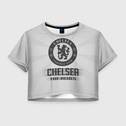 Футболка 3D укороченная женская Chelsea FC Graphite Theme, цвет: 3D-принт