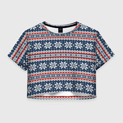 Женский топ Knitted Christmas Pattern
