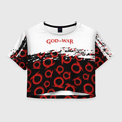 Футболка 3D укороченная женская God of War Logo Pattern, цвет: 3D-принт