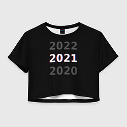 Футболка 3D укороченная женская 2020 2021 2022, цвет: 3D-принт
