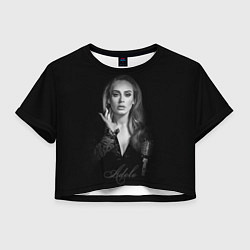 Футболка 3D укороченная женская Adele Icon, цвет: 3D-принт