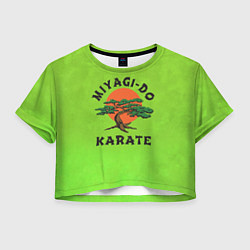 Футболка 3D укороченная женская Miyagi Do Cobra Kai, цвет: 3D-принт