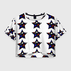 Женский топ Звёзды в цветах флага России
