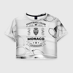 Футболка 3D укороченная женская Monaco Football Club Number 1 Legendary, цвет: 3D-принт