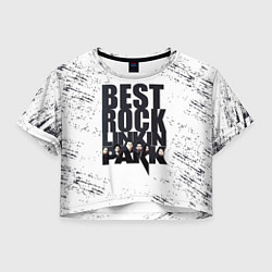 Футболка 3D укороченная женская Linkin Park BEST ROCK, цвет: 3D-принт