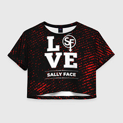 Футболка 3D укороченная женская Sally Face Love Классика, цвет: 3D-принт