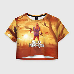 Женский топ Hello Neighbor Привет сосед Сосед с лопатой