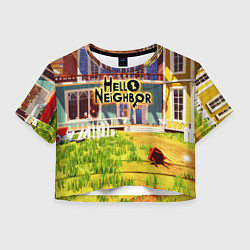 Футболка 3D укороченная женская Hello Neighbor: Дом, цвет: 3D-принт