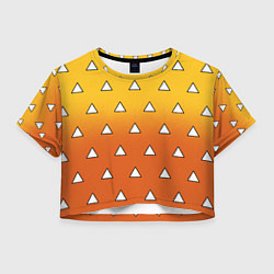 Женский топ Оранжевое кимоно с треугольниками - Зеницу клинок